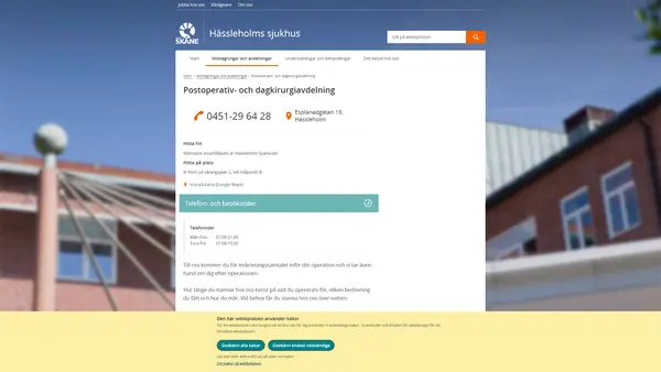 Postoperativ- och dagkirurgiavdelning Hässleholm