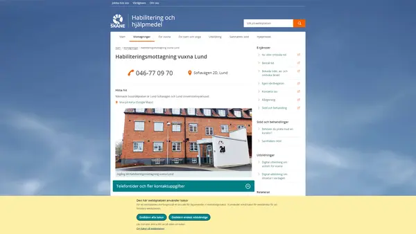 Habiliteringsmottagning vuxna Lund