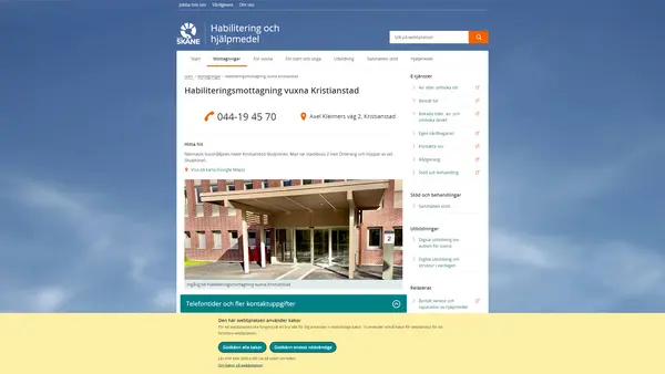 Habiliteringsmottagning vuxna Kristianstad