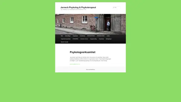 Zackarias Jerneck Psykologi Psykoterapi, Lund