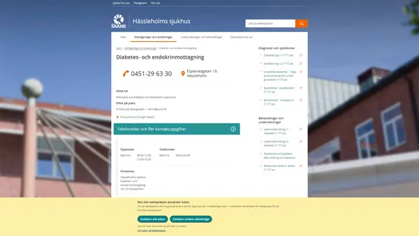 Diabetes- och endokrinmottagning Hässleholm