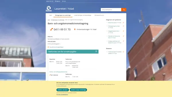Barn- och ungdomsmedicinmottagning Ystad