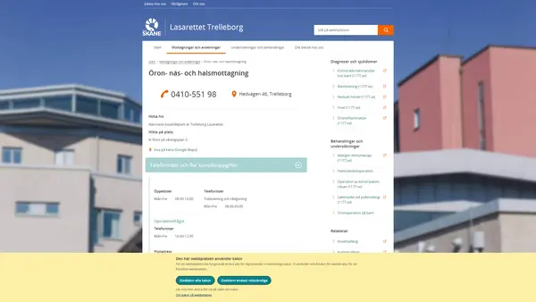 Öron- näs- och halsmottagning Trelleborg