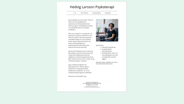 Hedvig Larsson Psykoterapi, Malmö