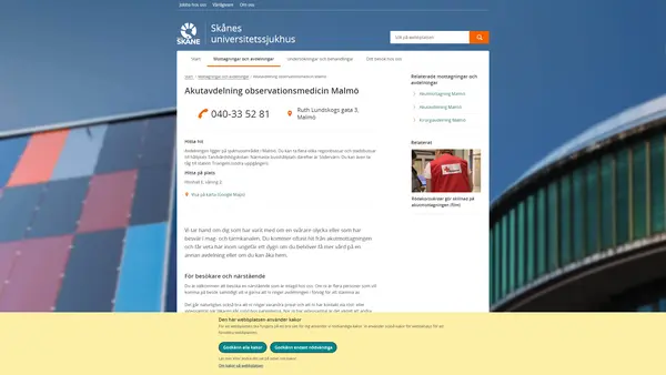 Akutmottagning observationsmedicin Malmö