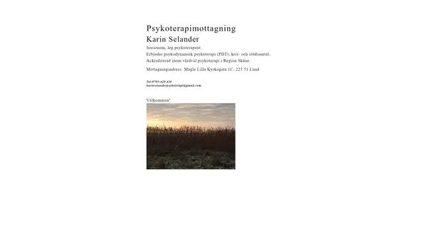 Karin Selander Psykoterapi, Lund