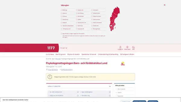 Psykologmottagningen Barn- och föräldrahälsa Lund