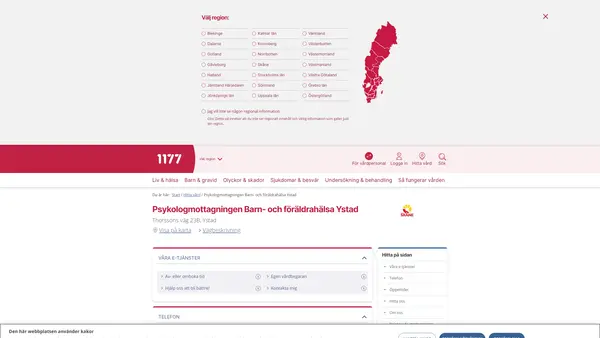 Psykologmottagningen Barn- och föräldrahälsa Ystad