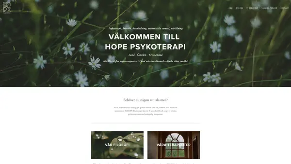 HOPE Psykoterapi, Lund