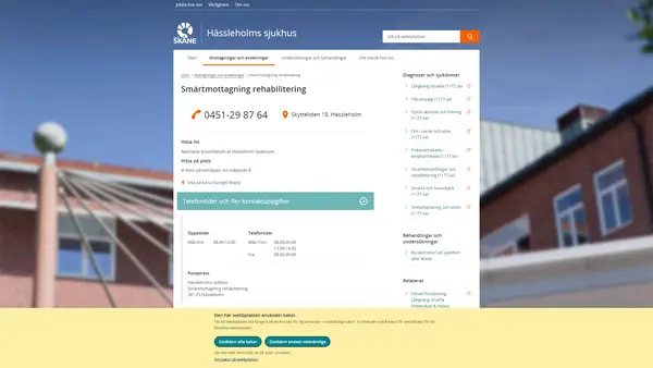 Smärtmottagning rehabilitering Hässleholm