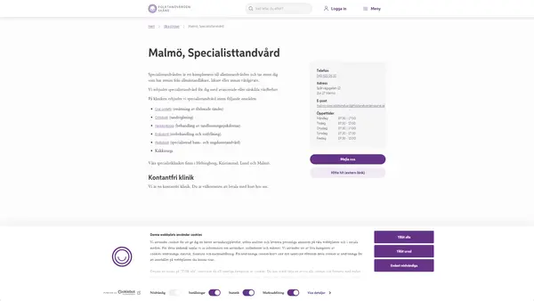 Ortodonti Malmö, Folktandvården Skåne AB