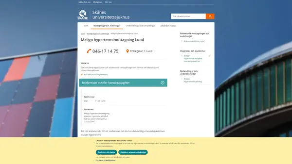 Malign hypertermimottagning Lund