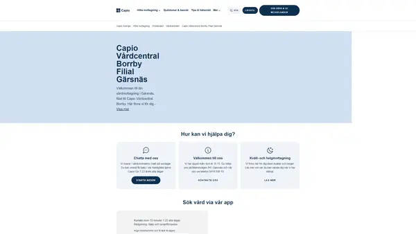 Filial Gärsnäs - Capio Vårdcentral Borrby, Gärsnäs