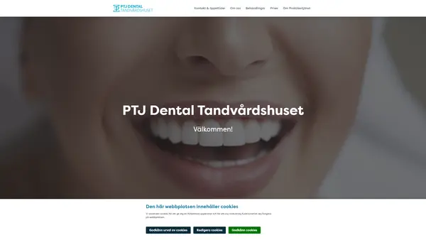 PTJ Dental Tandvårdshuset Vetlanda logo