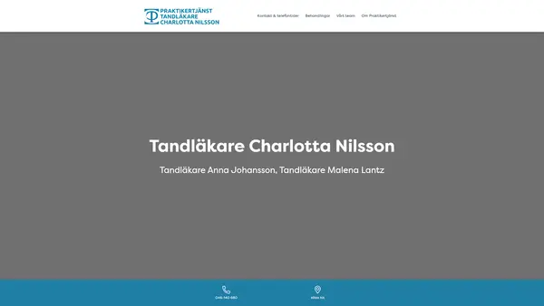 Tandläkare Charlotta Nilsson, Lund