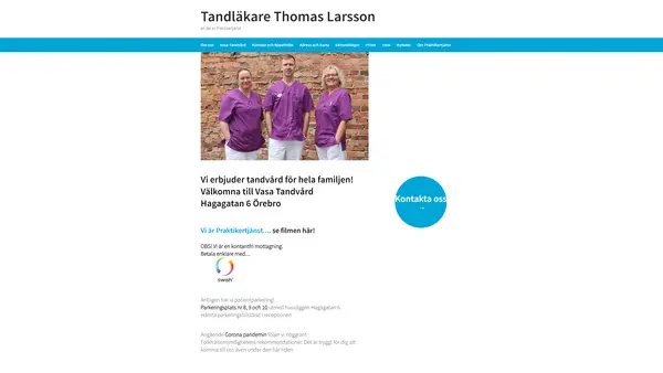 Vasa tandvård Team Larsson, Örebro