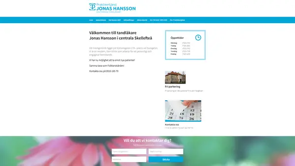 Tandläkare Jonas Hansson, Skellefteå