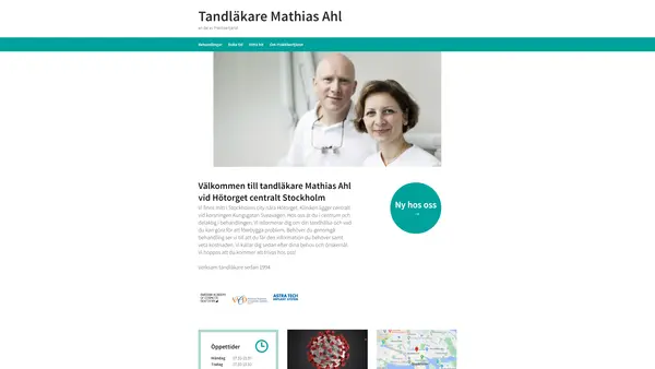 Tandläkare Mathias Ahl, Stockholm
