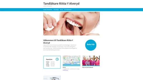Tandläkare Riitta Alveryd-Yliheikkilä, Stockholm