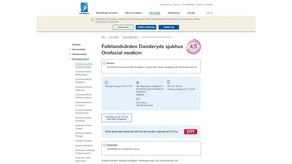 Folktandvården Danderyds sjukhus Orofacial medicin