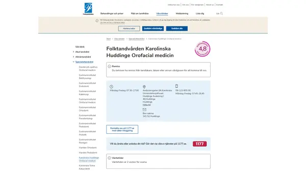 Folktandvården Karolinska Huddinge Orofacial medicin