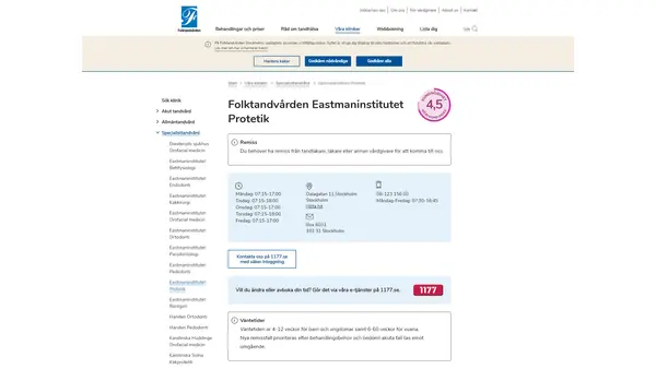 Folktandvården Eastmaninstitutet Protetik