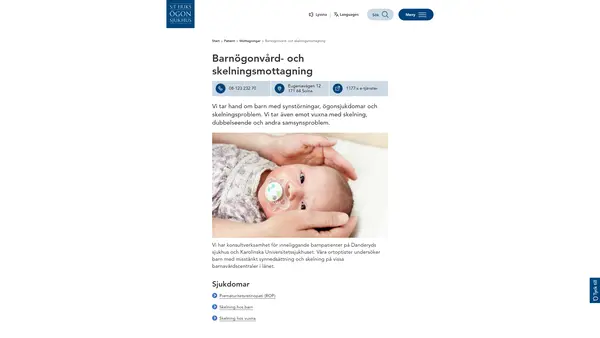 Barnögonvård- och skelningsmottagningen, S:t Eriks Ögonsjukhus AB