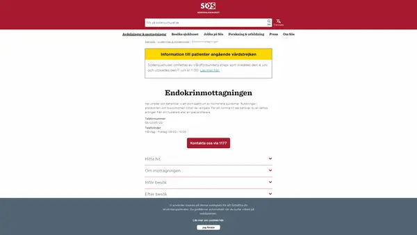 Endokrinologmottagningen, Södersjukhuset