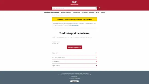 Endoskopiskt Centrum, Södersjukhuset