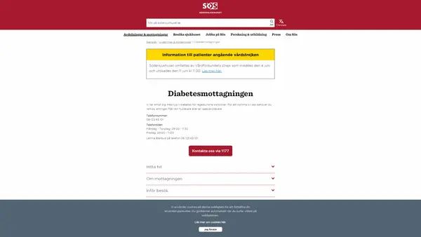 Diabetesmottagningen, Södersjukhuset