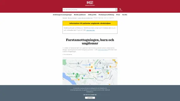 Farstamottagningen, Sachsska barn- och ungdomssjukhuset