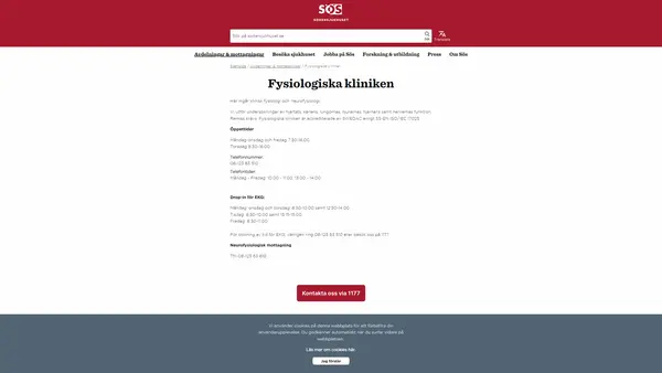 Fysiologiska kliniken, Södersjukhuset