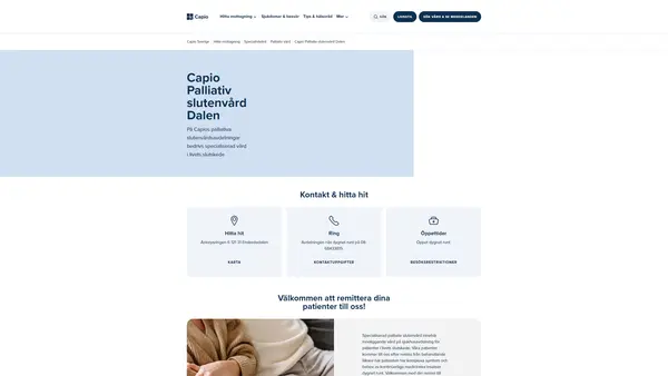 Palliativa enheten, Capio Geriatrik AB