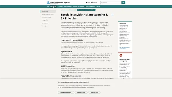 Specialistpsykiatrisk mottagning 5 St Eriksplan