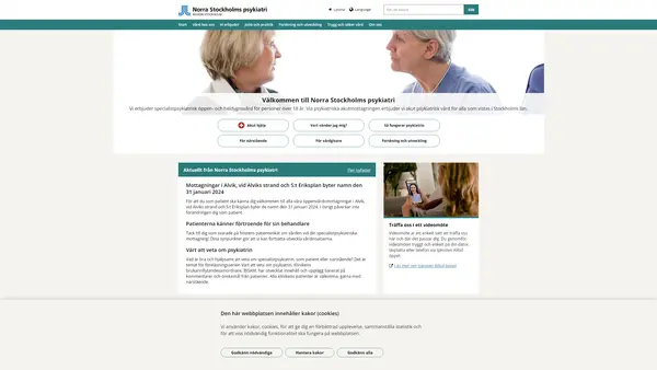 Norra Stockholms psykiatri, Psykiatri