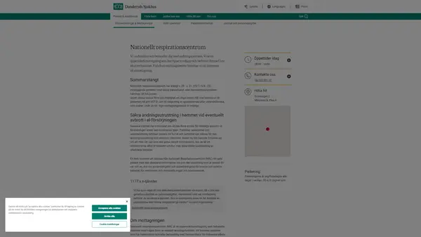 Nationellt respirationscentrum, Danderyds sjukhus