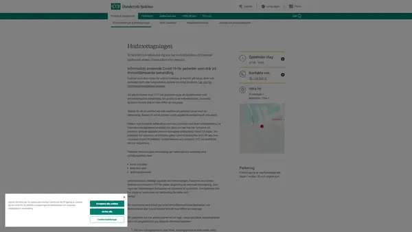 Hudmottagning, Danderyds sjukhus