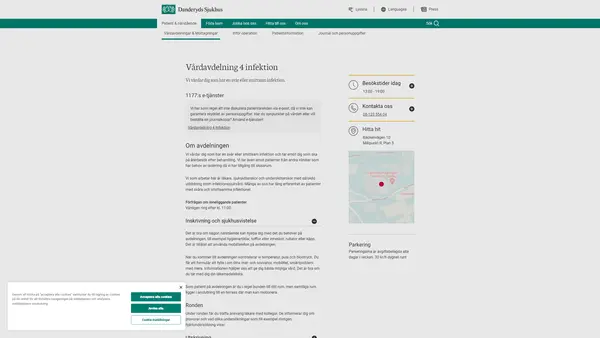 Vårdavdelning 4 infektion, Danderyds sjukhus
