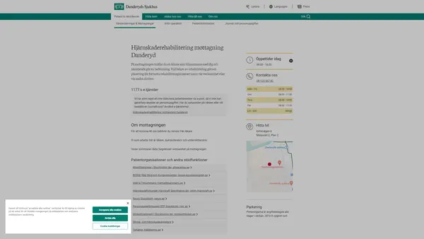 Hjärnskaderehabilitering mottagning Danderyd, Danderyds sjukhus