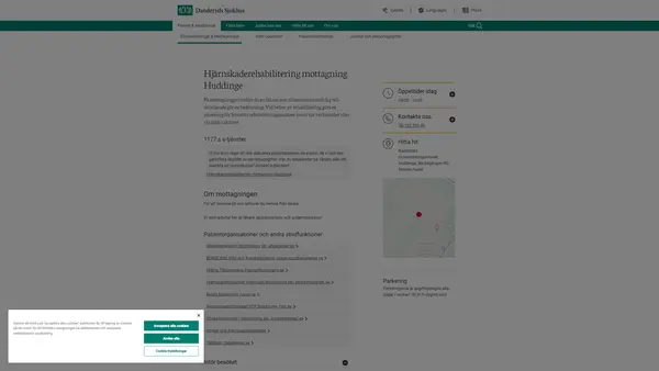 Hjärnskaderehabilitering mottagning Huddinge, Danderyds sjukhus