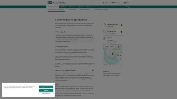 Vårdavdelning 94 hjärtmedicin, Danderyds sjukhus