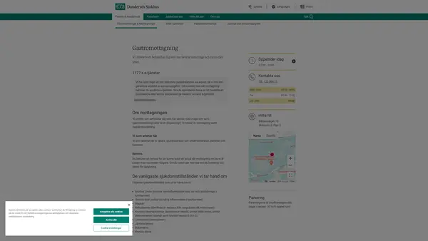 Gastromottagning, Danderyds sjukhus