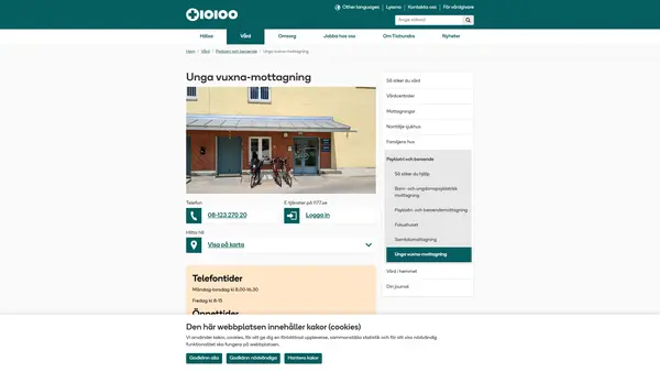 Unga Vuxna-mottagning psykiatri Norrtälje Tiohundra