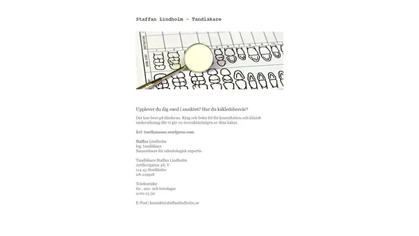 Tandläkare Staffan Lindholm, Norrmalm
