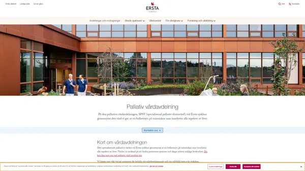 Palliativ vårdavdelning SPSV, Ersta sjukhus