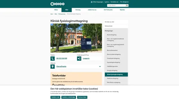 Klinisk fysiologimottagning, Norrtälje sjukhus Tiohundra