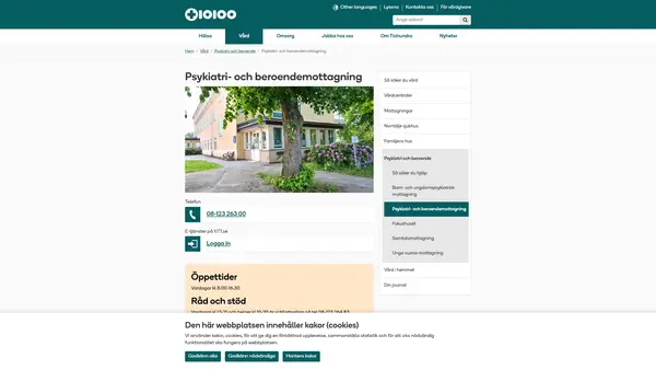 Psykiatri- och beroendemottagning Norrtälje Tiohundra
