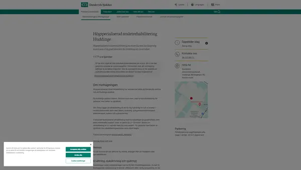 Högspecialiserad smärtrehabilitering Huddinge, Danderyds sjukhus