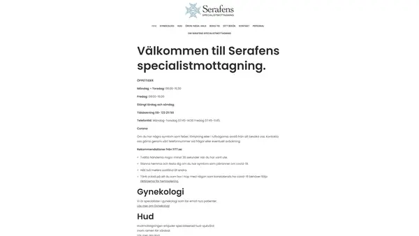 Serafens specialistmottagning öron- näs- och halssjukdomar