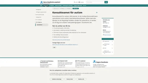 Konsultteam för autism, Norra Stockholms psykiatri logo
